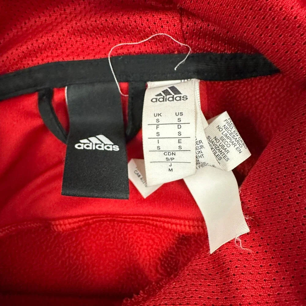 NC State Wolfpack Hoodie Men Small Red Adidas NCAA Basketball Sweatshirt S